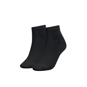 Tommy Hilfiger dámské černé ponožky 2pack - 35 (200)